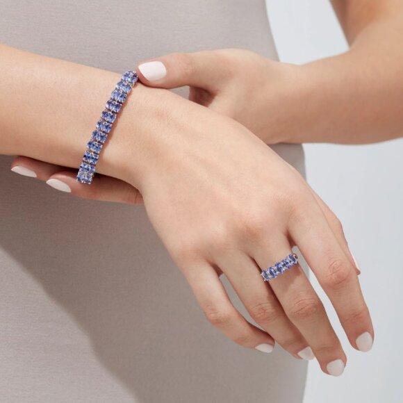 Karen Marchesa Designer Bracelet / 16 CT Natural Tanzanite / 21.5 gm / 14K - Picture 3 of 5